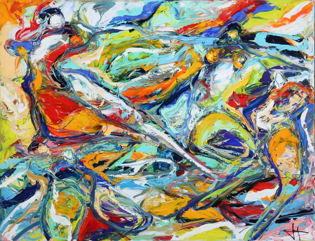 Henrik Busk Andersen. Figure composition, 130 x 170 cm — Paintings and sculptures/Modern pictorial arts — Lauritz