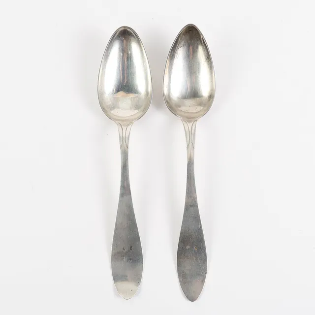 MATSKEDAR 2 stycken, silver, Fredrik Nymansson Kristinehamn.