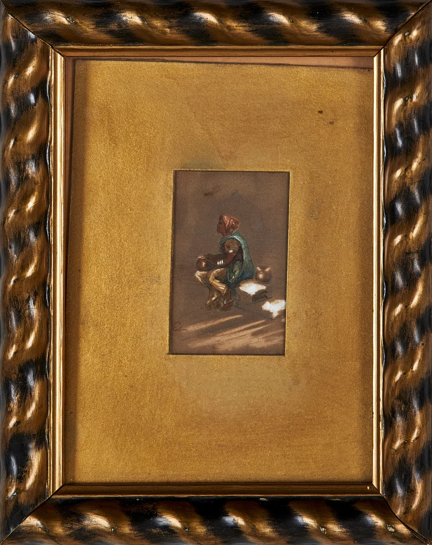 EGRON LUNDGREN. Studie från Egypten, akvarell, blyerts och täckvitt, monogramsignerad EL. — Paintings — Stockholms Auktionsverk Sickla