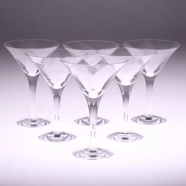BERTIL VALLIEN. Dry Martiniglas, 6st, "Chateu", Kosta Boda.