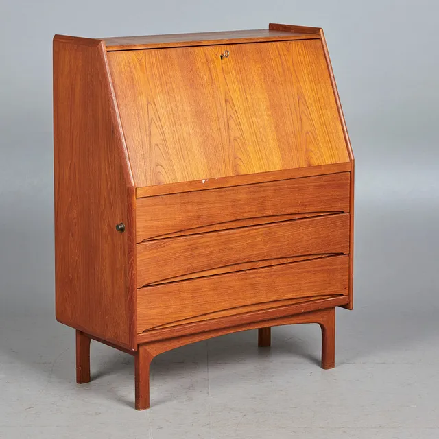 Bernhard Pedersen & Søn, Sekretär / Schreibtisch, Teak, 1960er Jahre, Dänemark.