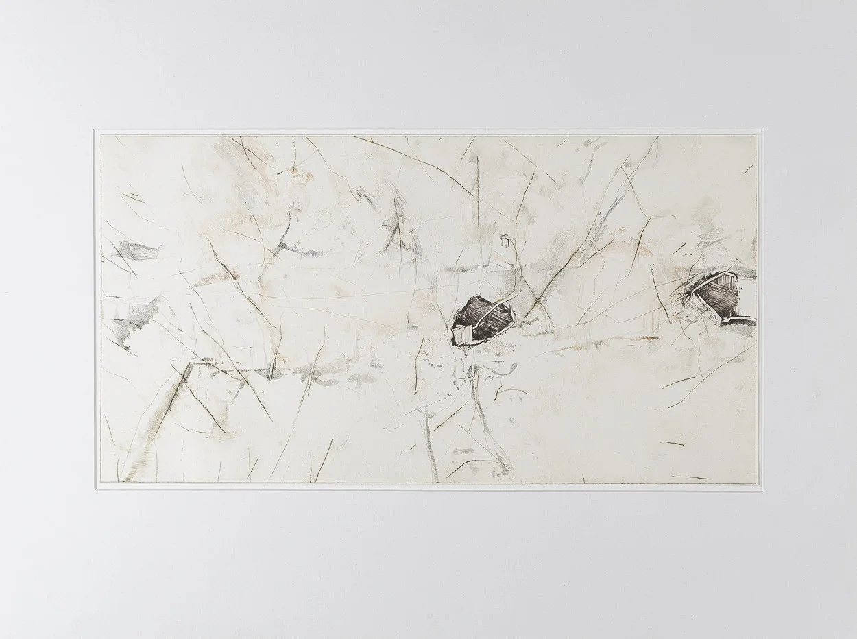 JUKKA MÄKELÄ. Komposition, No 55, ur sviten "Forest Floor" monotypi, oramat blad. — Engravings & Prints — Stockholms Auktionsverk Helsingborg