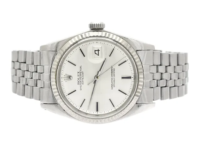 ROLEX, Oyster Perpetual, Datejust, Chronometer, Ref nr. 1601, Serie nr. 2345056, Cal 1570, Verk nr. D135320, Boett nr. 1601, herrur, 36 mm, stål/vitguld, automatisk, plexiglas, datum, skadad urtavla, skadad boett, Jubileelänk (folded), viklås (1996), Ref nr. 62510-H-S-W10/55, tillverkad första kvartalet 1969.