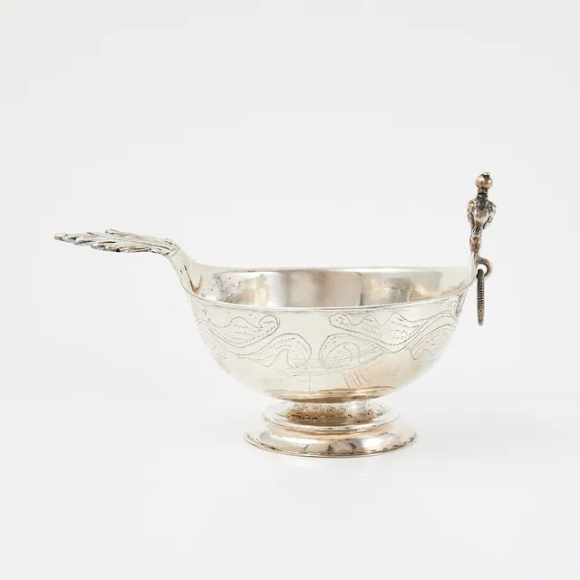 OTTO HENRIK SJÖBERG, brännvinskåsa, silver, Falun 1747.
