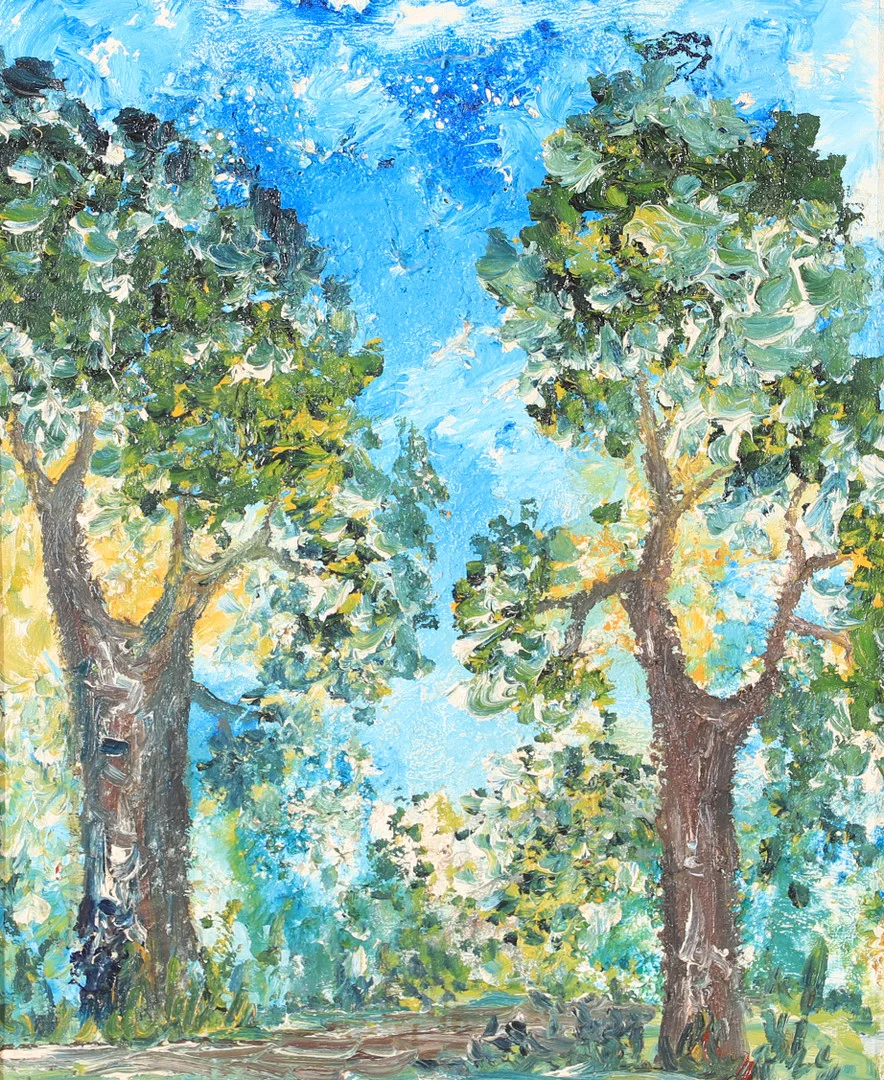 STIG ALLAN. "Träd på Söderåsen", olja på duk, signerad. — Paintings — Helsingborgs Auktionskammare