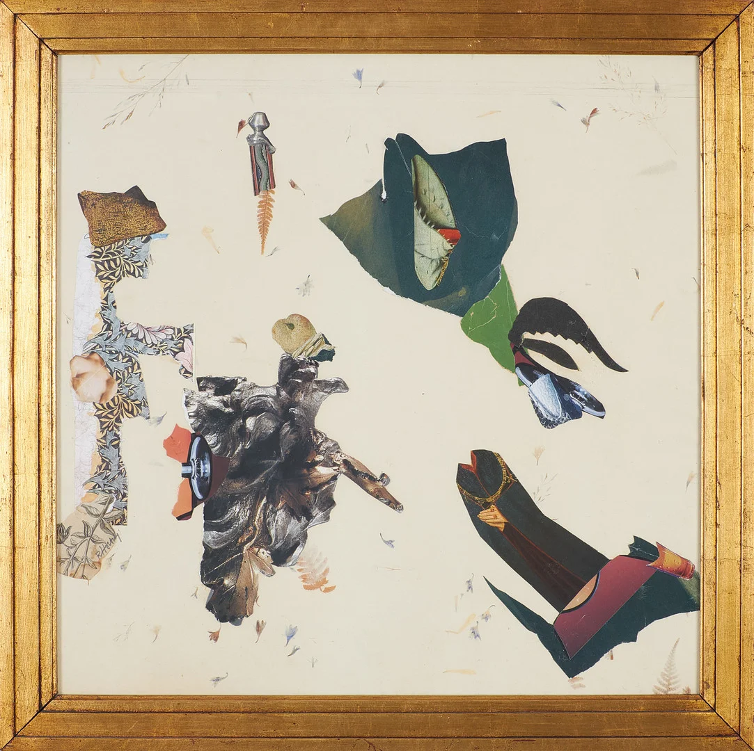 RAGNAR VON HOLTEN. "Patetisk uppvaktning", blandteknik collage, signerad. — Other — Stockholms Auktionsverk Sickla
