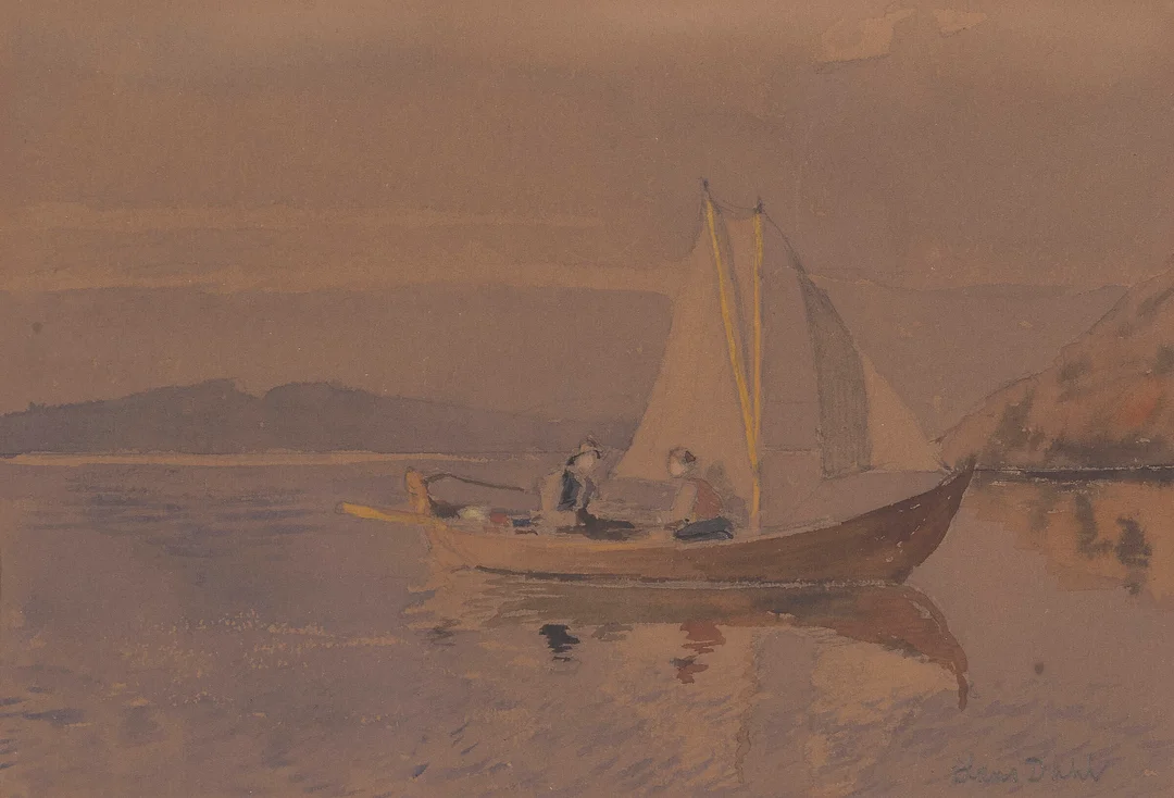 Dahl, Hans — Seilsjekte med to — Kunst/Øvrig billedkunst — Blomqvist