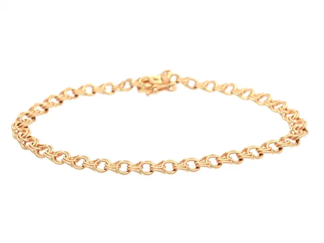 ARMBAND, 18K guld, bismarcklänk, längd 18,5 cm, vikt 7,9 g.