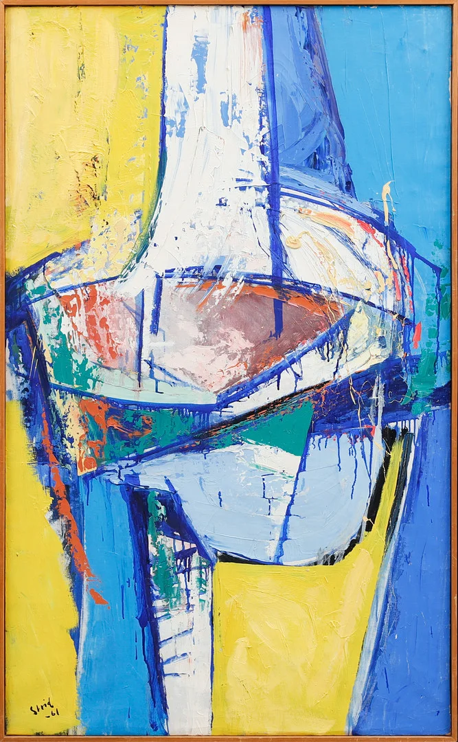 HARDY STRID. "Neutralitet", olja på duk, signerad och daterad -61. — Paintings — Göteborgs Auktionsverk
