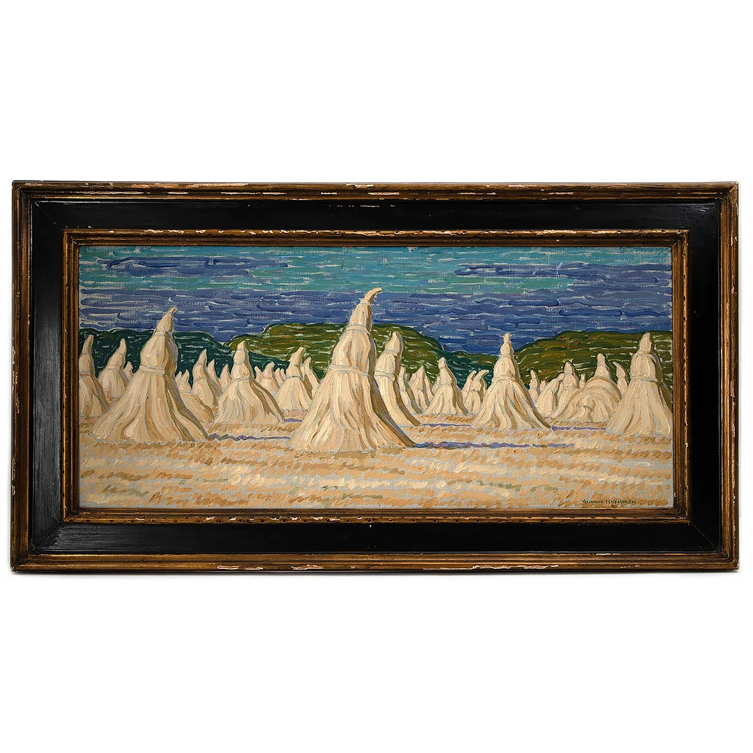 GUNNAR HALLSTRÖM. "Rågåkern". — Paintings — Stockholms Auktionsverk Göteborg