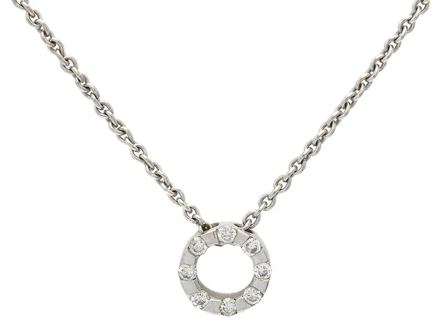 STRÖMDAHL, hänge/kedja, 18K vitguld, 8 briljantslipade diamanter ca 0,12 ctv, ca TW/SI, längd 42 cm, vikt 3,7 g.
