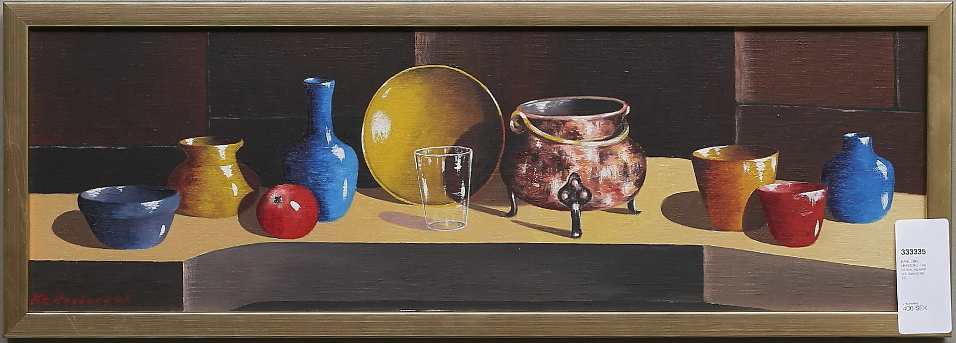 KARL ERIK HAGBERG. Olja på duk, signerad och daterad 62. — Paintings — Gomér & Andersson Linköping