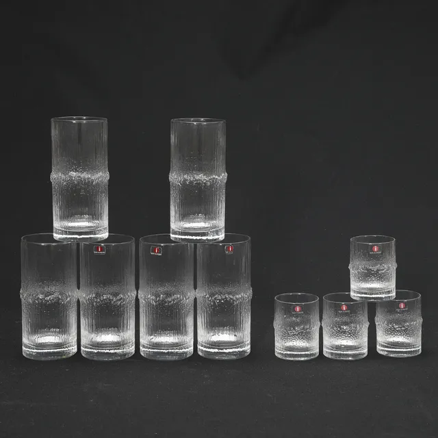 TAPIO WIRKKALA. GLAS, 10 delar, " Niva ", Iittala.