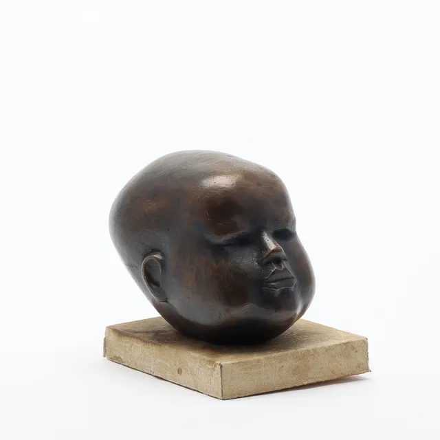 HERTHA HILLFON. Skulptur. Barnhuvud.