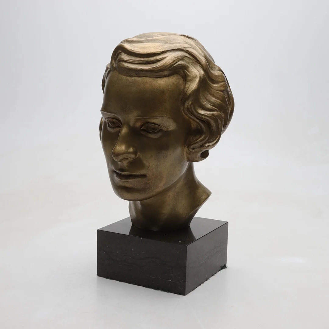 LENNART KIHLBERG. skulptur, brons, Herman Bergman Konstgjuteri, daterad 1933. — Sculptures & Bronzes — Gomér & Andersson Norrköping