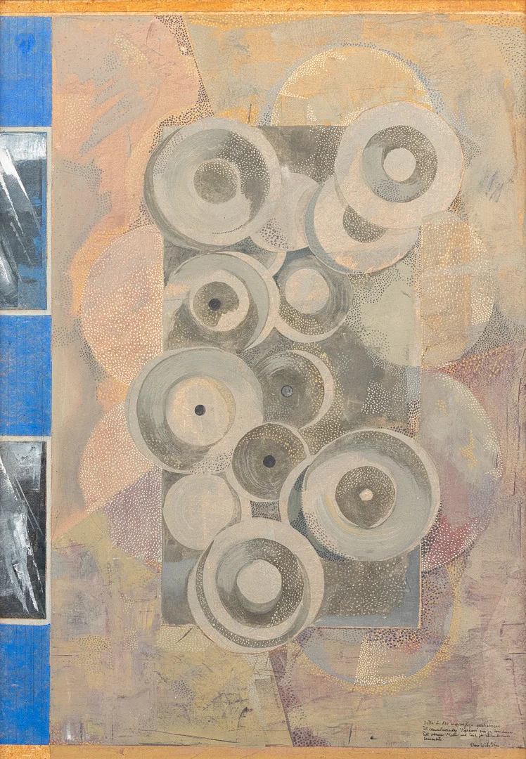 STURE WIKSTRÖM (1921-1993). Komposition, blandteknik, signerad. — Paintings — Garpenhus Auktioner