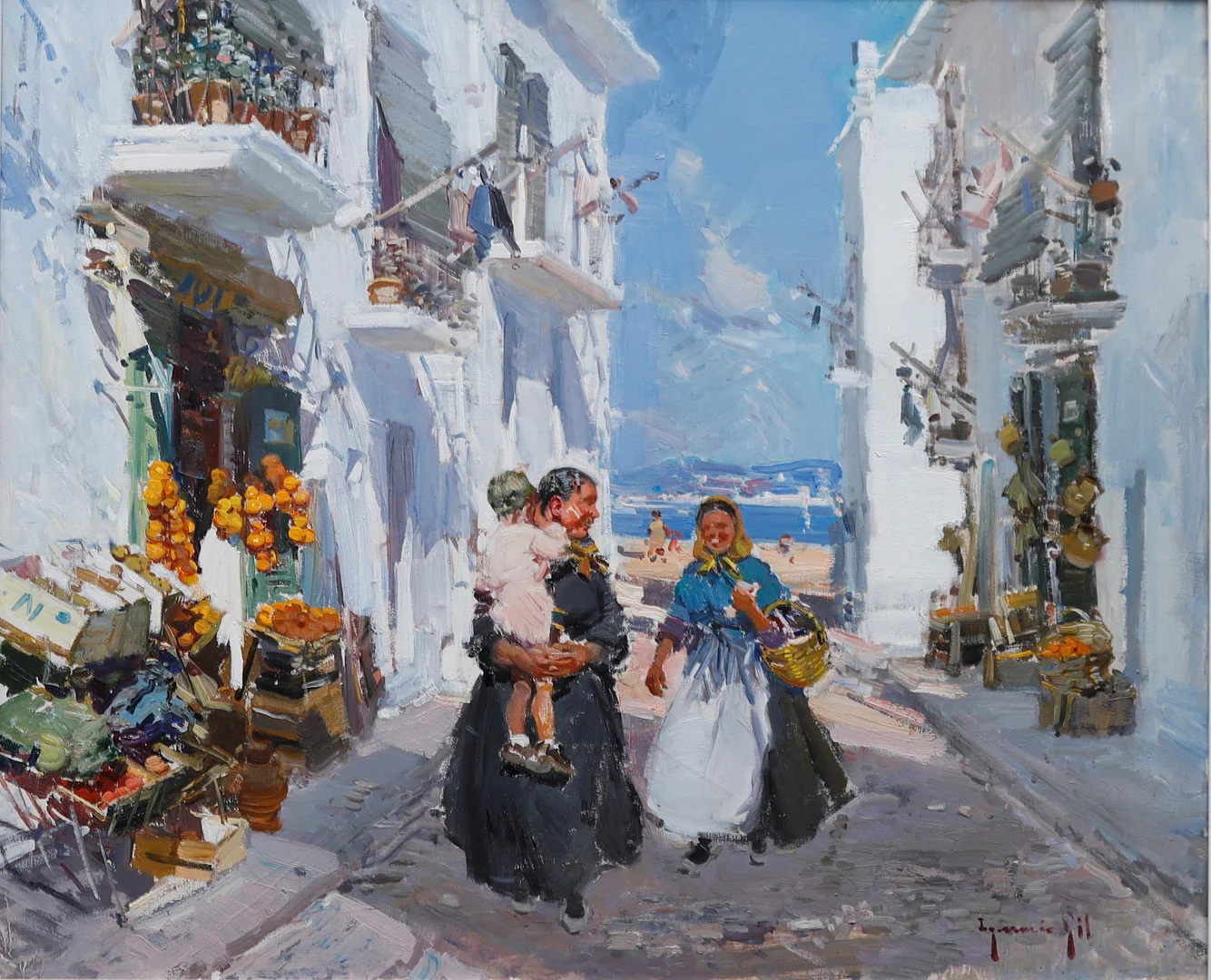IGNACIO GIL. Urban view, Ibiza. — Paintings — Balclis