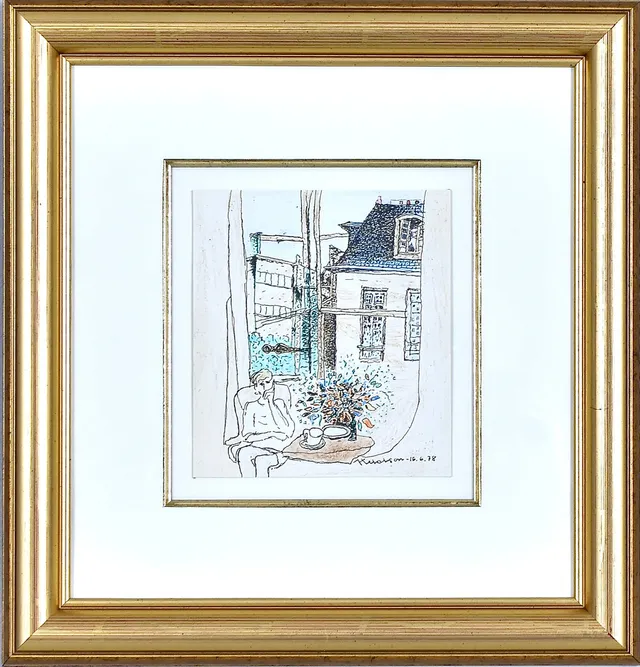 AXEL OLSON. blandteknik, Parismotiv.