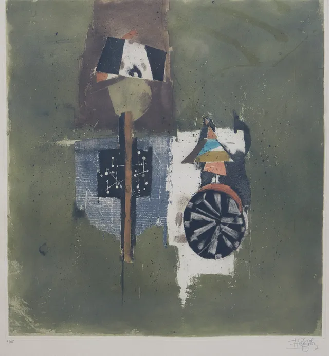JOHNNY FRIEDLÄNDER (1912-1992). Emblème, Farbradierung auf Velin, signiert, 4/95 nummeriert, gerahmt.