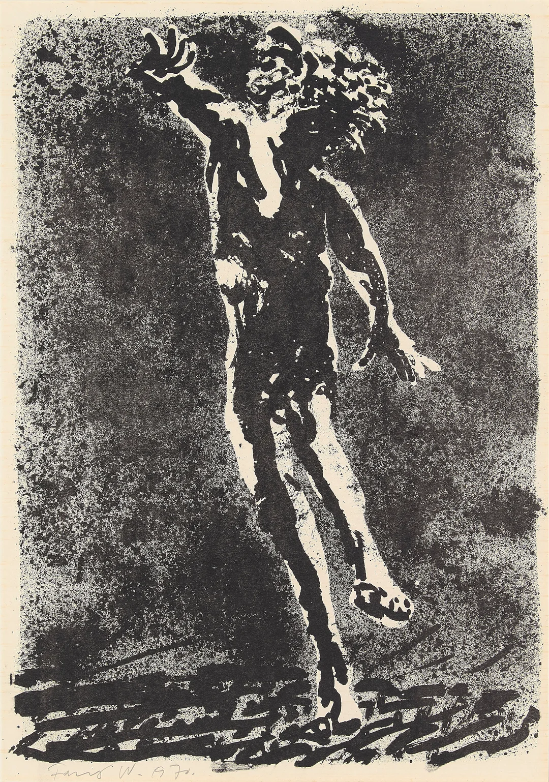 Widerberg, Frans — "Flyktende mann" 1970 — Kunst/Grafikk — Blomqvist