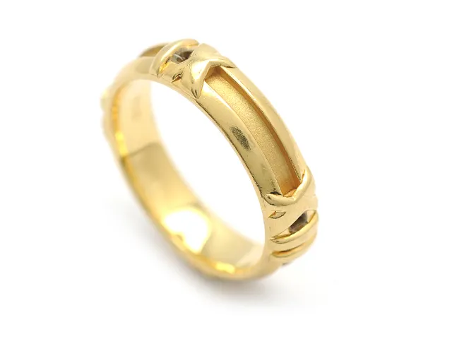 TIFFANY & CO, ring, 18K guld, romerska siffror, stl 15,75 mm, vikt 4,6 g, originaletui, ytterbox.