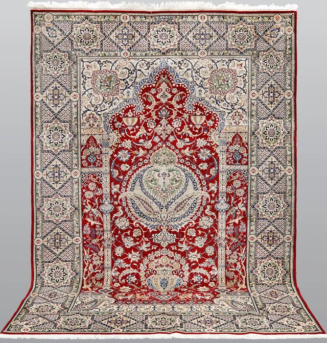 MATTA. Figural Nain, silkesinslag, s.k 6 LAA ca 1.000.000 knutar/kvm, 256 x 165 cm.