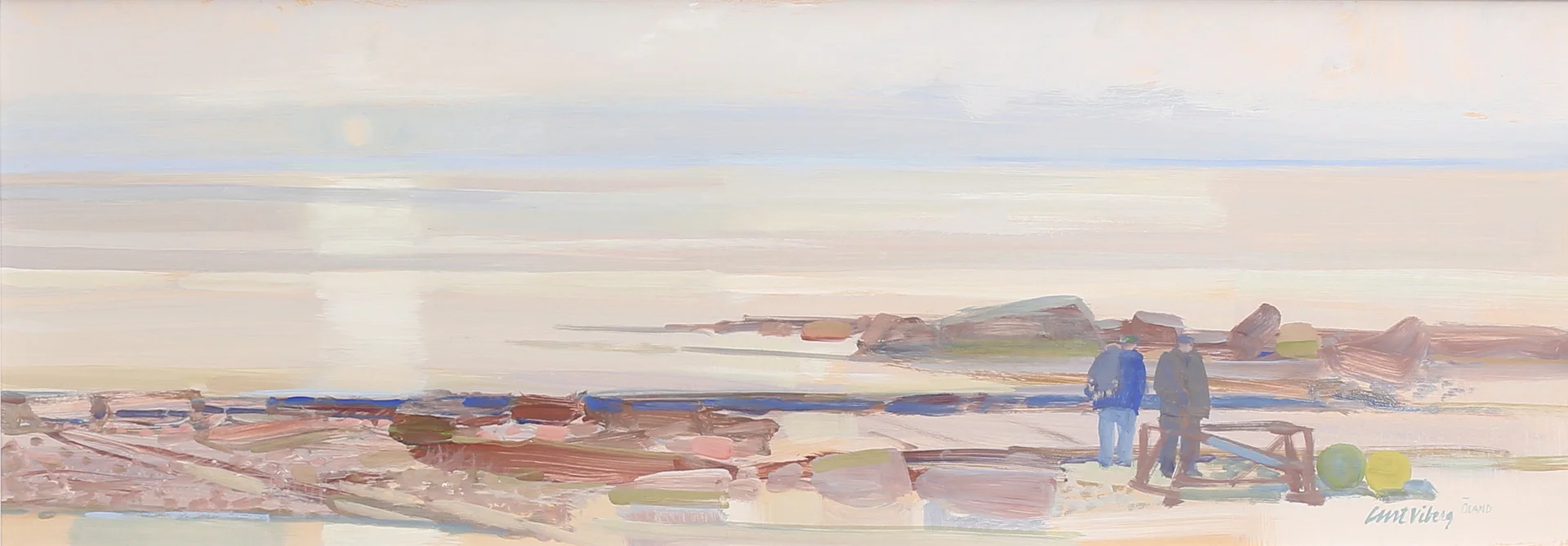 CURT VIBERG. "Öland". Olja på pannå, signerad. — Paintings — Auktionshuset Thelin & Johansson