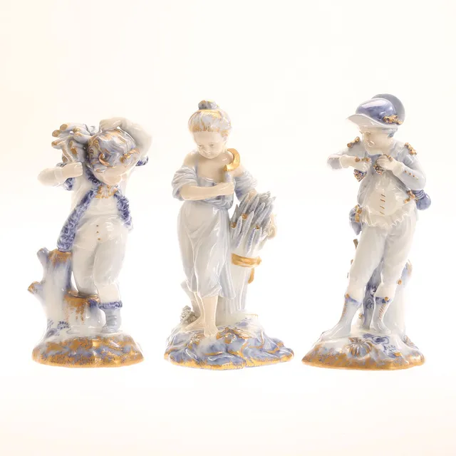 FIGURINER, 3 stycken, porslin, Royal Copenhagen, Danmark.