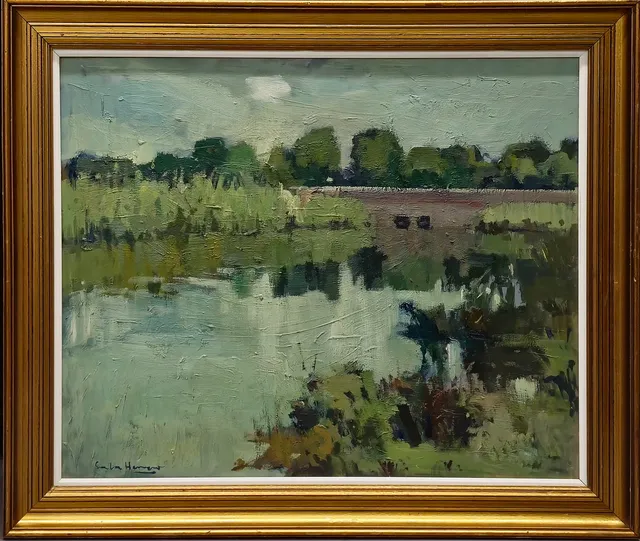 ANTONI SALA HERRERO. PAISAJE CON LAGO.