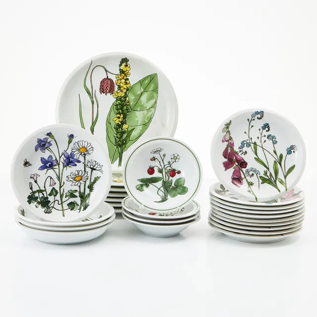MARGUERITE WALFRIDSON (1929-2012). servis "Midsommar" 25 delar, för IKEA.