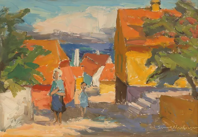 SVEND NIELSEN. Olja på duk, signerad.
