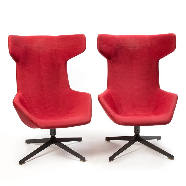 ALFREDO HÄBERLI. Fåtöljer, två stycken, "Take a line for a walk", Moroso, Italien, formgiven 2003.
