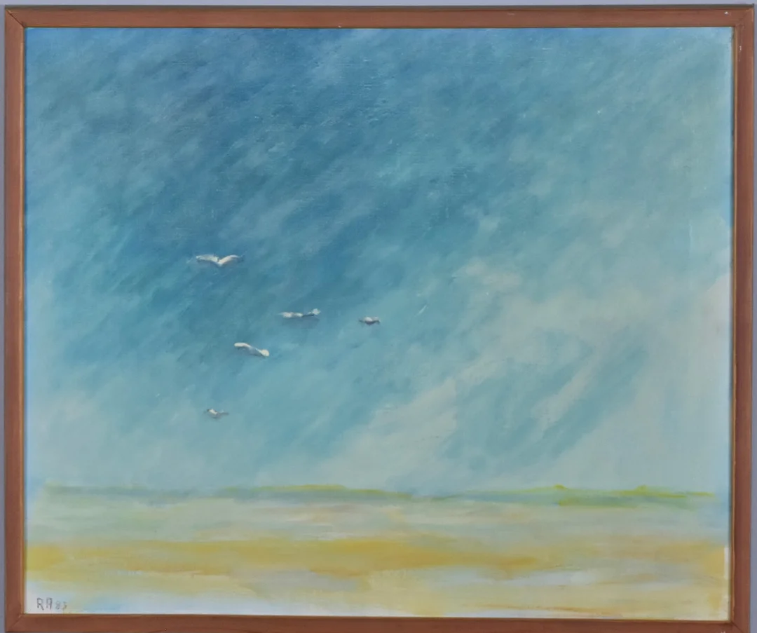 RAGNAR ANDERSSON. oljemålning på duk, "Strandfåglar". — Paintings — Halmstads Auktionskammare