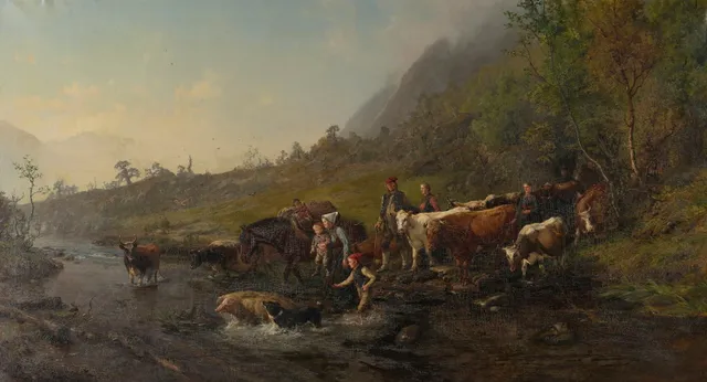 Askevold, Anders — Ved vanningsstedet, 1873
