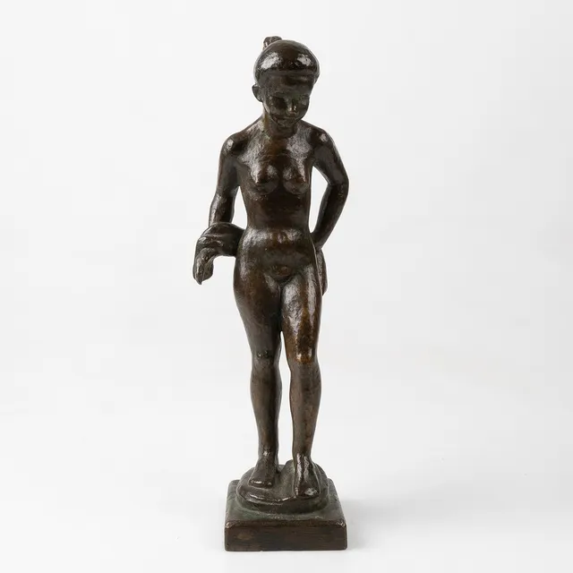 JONAS FRÖDING. Skulptur, kvinna, signerad.