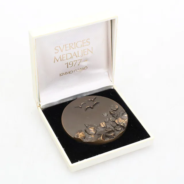 MEDALJ, Sverige medalj 1977, Kimmo Pyykkö, mässing, 289 g.