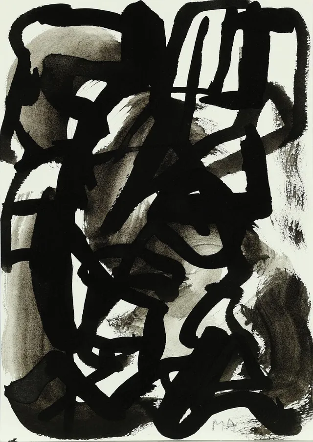 Four compositions. All signed MA. Gouache and body colour on paper. Sheet size 24×17 cm. Unframed. (4)