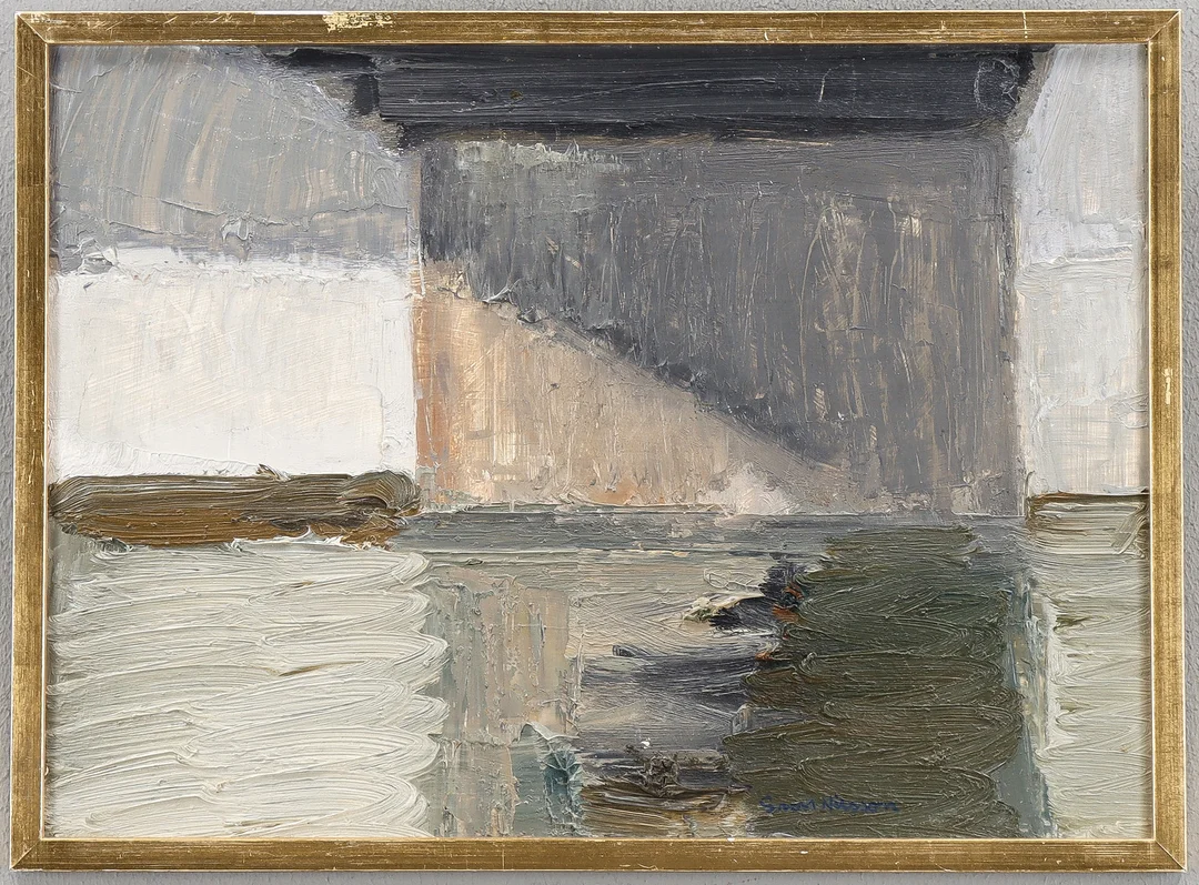 SVEN NILSSON. Olja på pannå, signerad. — Paintings — Karlstad Hammarö Auktionsverk