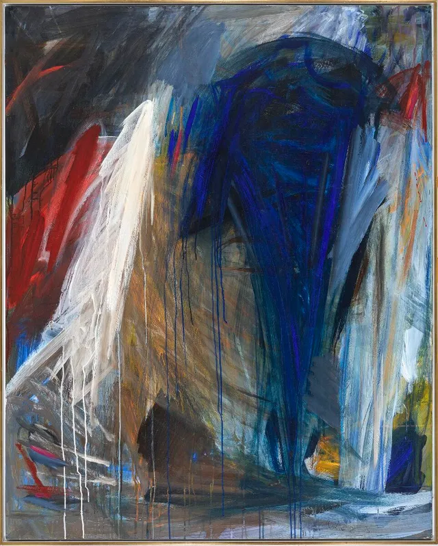 Maja Lisa Engelhardt: Untitled, Paris, 1985. Signed M.L.E 85; signed and dated on the reverse. Oil on canvas. 146×115 cm.