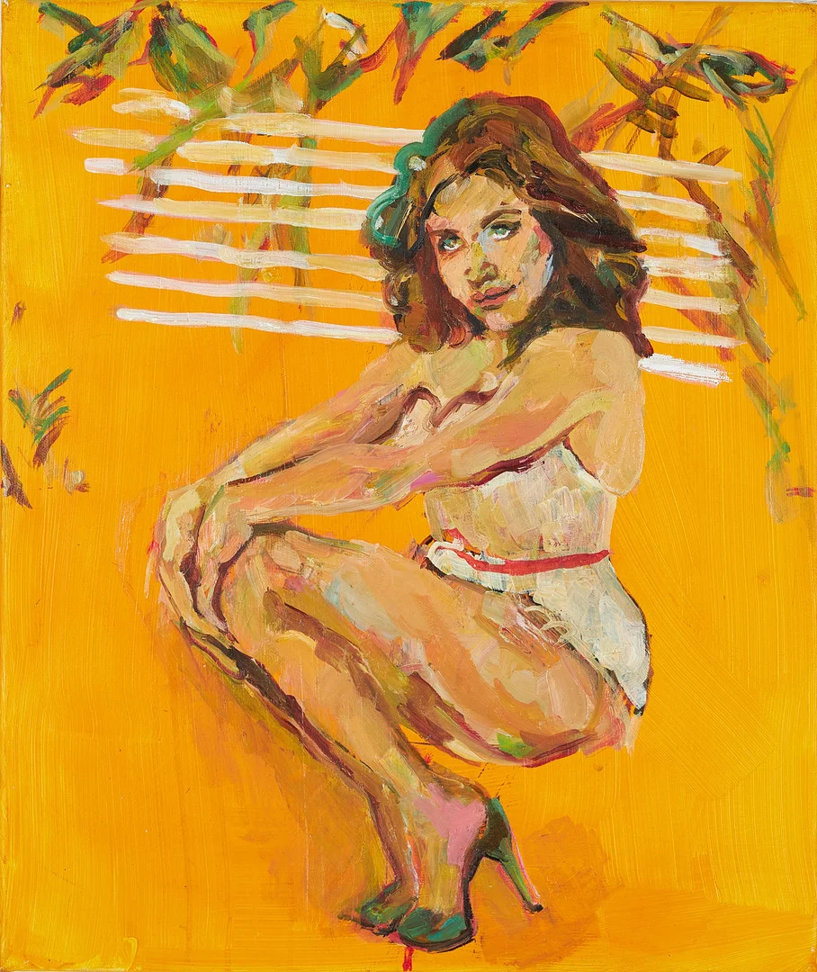 ELIN KÄLLMAN. Komposition med kvinna, olja på duk, signerad och daterad á tergo. — Paintings — Stockholms Auktionsverk Sickla