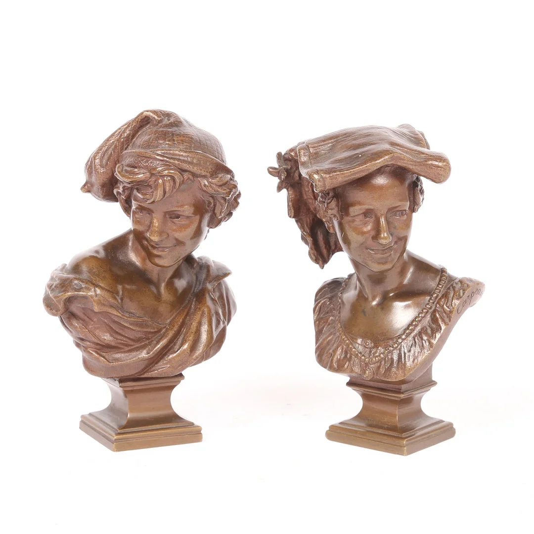 JEAN BAPTISTE CARPEAUX (1827-1875), "LA RIEUSE ET LE RIEUR NAPOLITAINS" (2). — Sculptures & Bronzes — Bishop & Miller