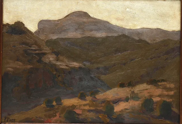 PERE VIVER AYMERICH. View of Montcau, Terrassa.