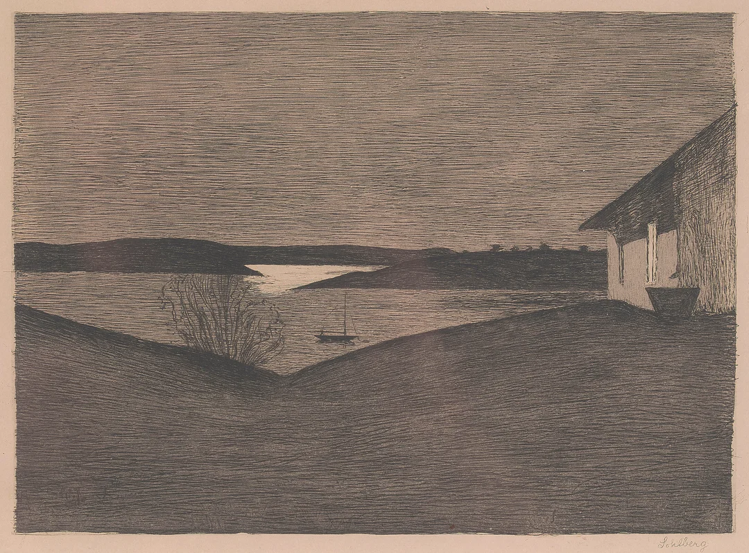 Sohlberg, Harald — "Måneskinn" 1912 — Kunst/Grafikk — Blomqvist