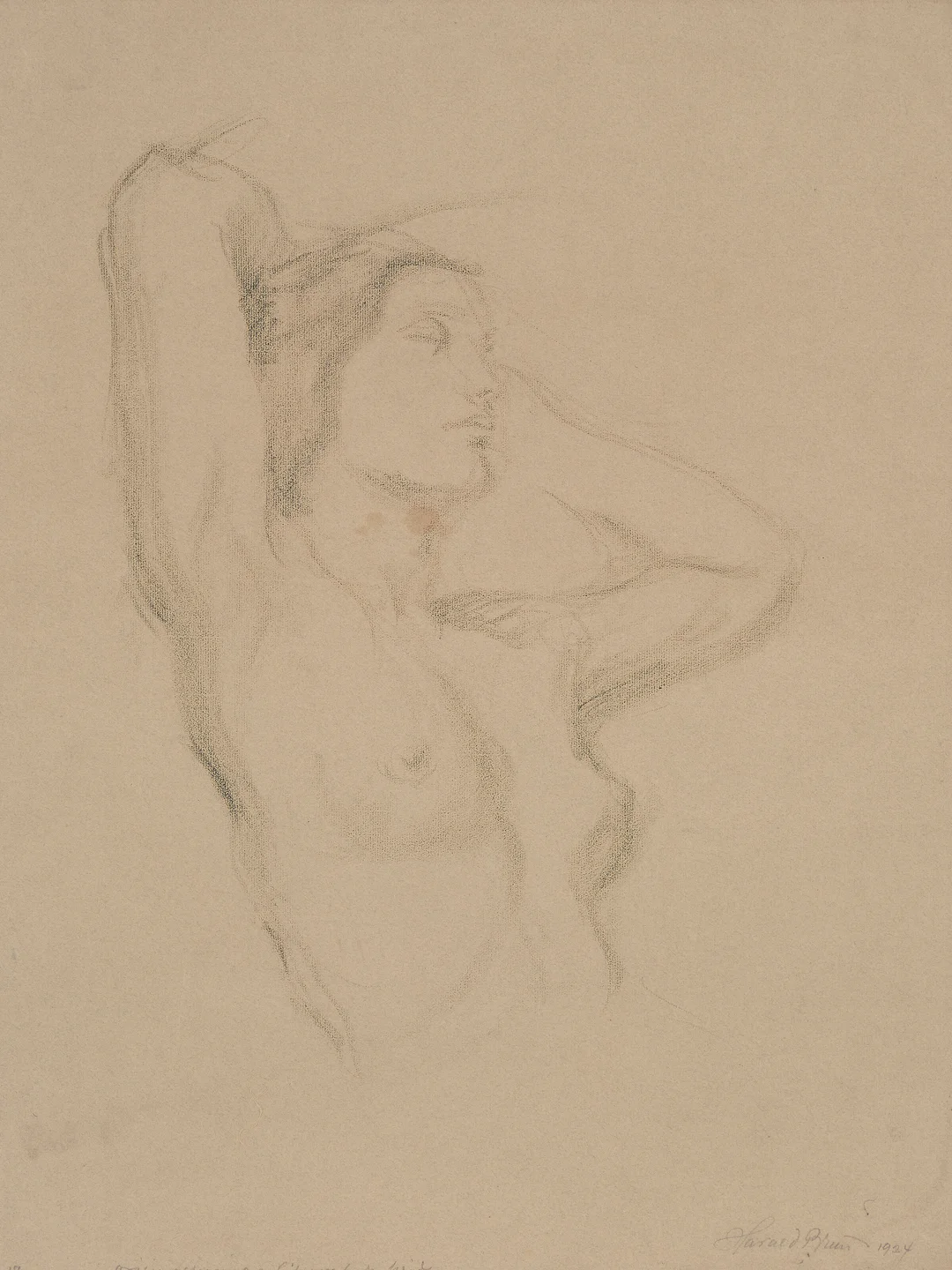 Brun, Harald — Akt, 1924 — Kunst/Øvrig billedkunst — Blomqvist