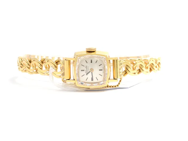 Atlantic Damur 18K manuell med Bismarckarmband 18K brv27,9g