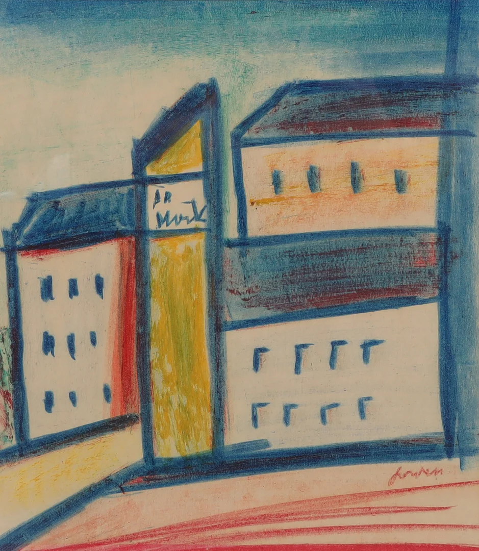 IVAN JORDELL. "Fasader", pastell på papper. — Paintings — Stockholms Auktionsverk Helsingborg