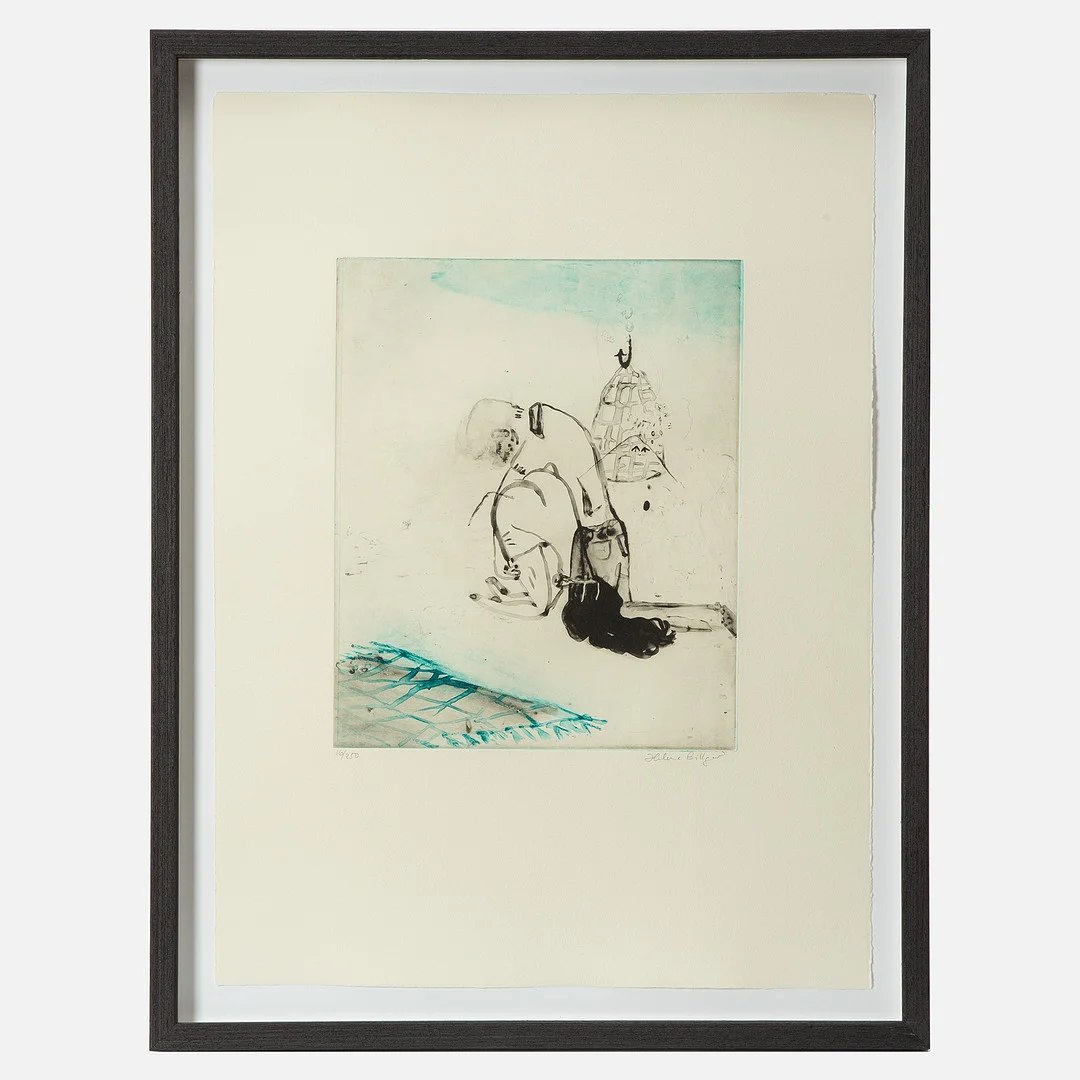 HELENE BILLGREN. Etsning, "Akrobat", signerad och numrerad 16/250. — Engravings & Prints — Stockholms Auktionsverk Göteborg
