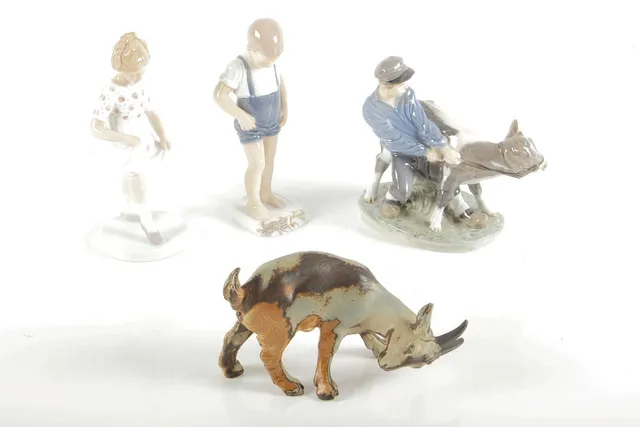 Royal Copenhagen / B&G. Samling porcelænsfigurer (4)