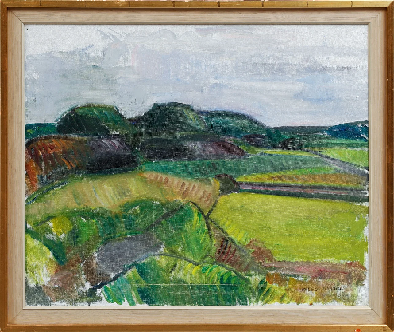 WILGOT OLSSON. "Orust", landskap, olja på duk, signerad. — Paintings — Göteborgs Auktionsverk