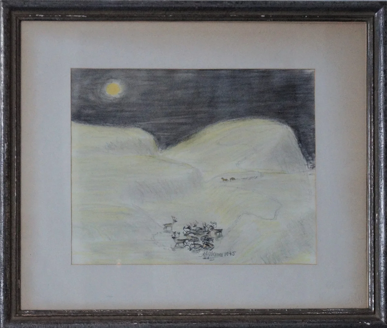NILS NILSSON SKUM. Teckning. Nils Nilsson skum 1945. — Drawings — Lysekils Auktionsbyrå